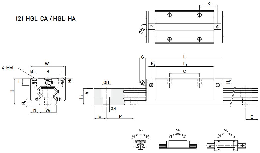 HIWIN HGL30CA軸承 滑塊軸承  滑塊導軌  滑塊導軌軸承